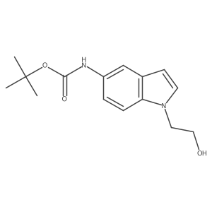 tert-butyl N-[1-(2-hydroxyethyl)-1H-indol-5-yl]carbamate结构式