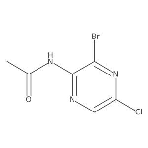 N-(3-bromo-5-chloropyrazin-2-yl)acetamide结构式