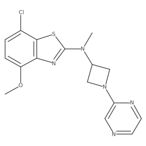 7-Chloro-4-methoxy-N-methyl-N-(1-pyrazin-2-ylazetidin-3-yl)-1,3-benzothiazol-2-amine Structure