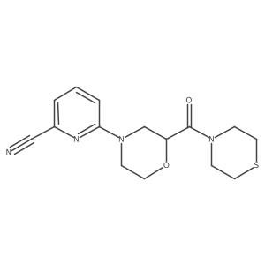 6-[2-(Thiomorpholine-4-carbonyl)morpholin-4-yl]pyridine-2-carbonitrile Structure