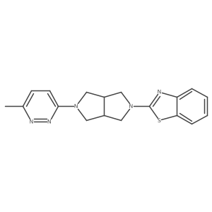 2-[5-(6-Methylpyridazin-3-yl)-octahydropyrrolo[3,4-c]pyrrol-2-yl]-1,3-benzothiazole结构式