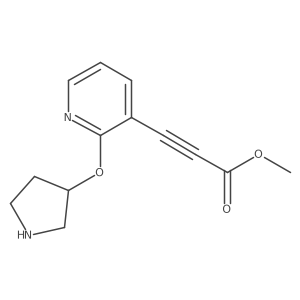 Methyl 3-[2-(pyrrolidin-3-yloxy)pyridin-3-yl]prop-2-ynoate Structure