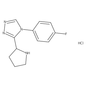4-(4-fluorophenyl)-3-(pyrrolidin-2-yl)-4H-1,2,4-triazole hydrochloride结构式