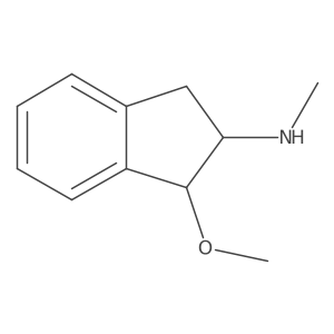 rac-(1R,2S)-1-methoxy-N-methyl-2,3-dihydro-1H-inden-2-amine结构式