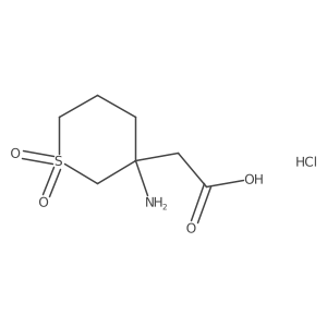 2-(3-Amino-1,1-dioxothian-3-yl)acetic acid;hydrochloride Structure