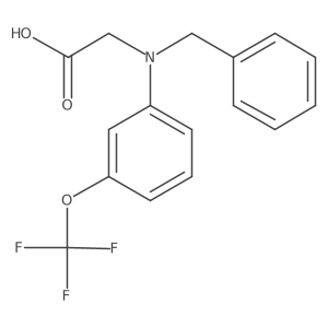 2-[N-Benzyl-3-(trifluoromethoxy)anilino]acetic acid结构式