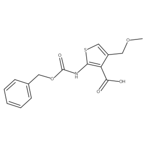 2-{[(Benzyloxy)carbonyl]amino}-4-(methoxymethyl)thiophene-3-carboxylic acid结构式