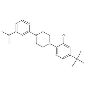 2-{4-[3-chloro-5-(trifluoromethyl)pyridin-2-yl]piperazin-1-yl}-N,N-dimethylpyrimidin-4-amine Structure