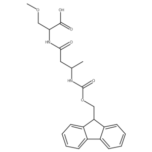 (2S)-2-[3-({[(9H-fluoren-9-yl)methoxy]carbonyl}amino)butanamido]-3-methoxypropanoic acid结构式