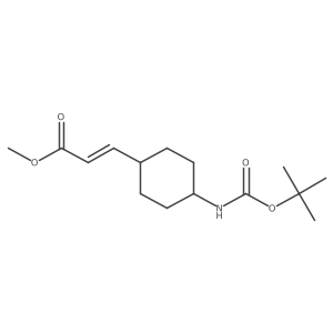 Methyl 3-[(1r,4r)-4-{[(tert-butoxy)carbonyl]amino}cyclohexyl]prop-2-enoate Structure