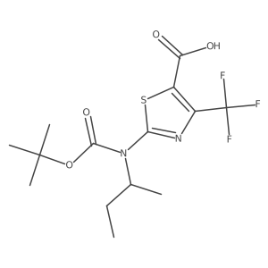2-[(Butan-2-yl)[(tert-butoxy)carbonyl]amino]-4-(trifluoromethyl)-1,3-thiazole-5-carboxylic acid结构式