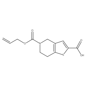 5-[(prop-2-en-1-yloxy)carbonyl]-4H,5H,6H,7H-thieno[3,2-c]pyridine-2-carboxylic acid结构式