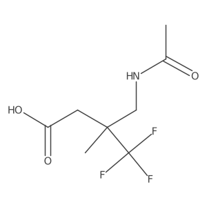 3-(Acetamidomethyl)-4,4,4-trifluoro-3-methylbutanoic acid结构式