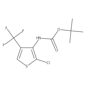 tert-Butyl (2-chloro-4-(trifluoromethyl)thiophen-3-yl)carbamate结构式