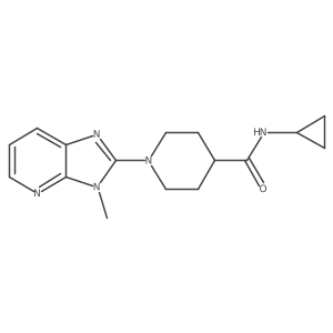 N-cyclopropyl-1-{3-methyl-3H-imidazo[4,5-b]pyridin-2-yl}piperidine-4-carboxamide Structure