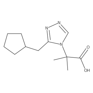 2-[3-(cyclopentylmethyl)-4H-1,2,4-triazol-4-yl]-2-methylpropanoic acid结构式