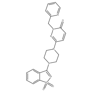 6-[4-(1,1-Dioxo-1,2-benzothiazol-3-yl)piperazin-1-yl]-2-(pyridin-2-ylmethyl)pyridazin-3-one Structure