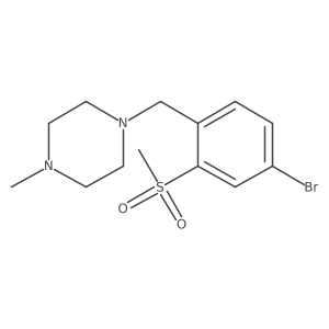 1-(4-Bromo-2-(methylsulfonyl)benzyl)-4-methylpiperazine结构式