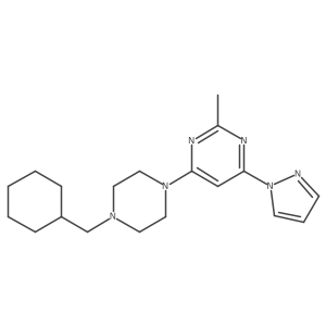 4-[4-(cyclohexylmethyl)piperazin-1-yl]-2-methyl-6-(1H-pyrazol-1-yl)pyrimidine Structure