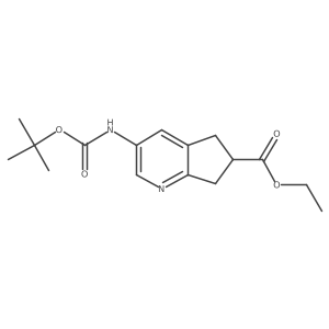 Ethyl 3-((tert-butoxycarbonyl)amino)-6,7-dihydro-5H-cyclopenta[b]pyridine-6-carboxylate Structure