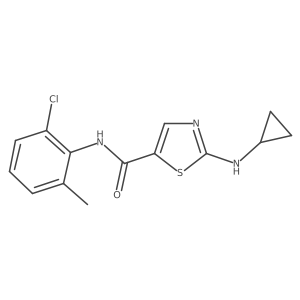 N-(2-chloro-6-methylphenyl)-2-(cyclopropylamino)thiazole-5-carboxamide Structure