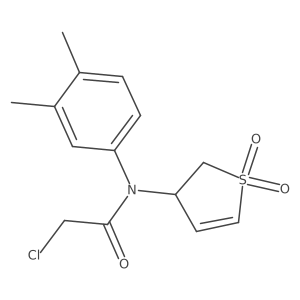 2-chloro-N-(3,4-dimethylphenyl)-N-(1,1-dioxo-2,3-dihydro-1lambda6-thiophen-3-yl)acetamide Structure