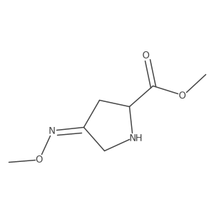 (S)-Methyl 4-(methoxyimino)pyrrolidine-2-carboxylate结构式