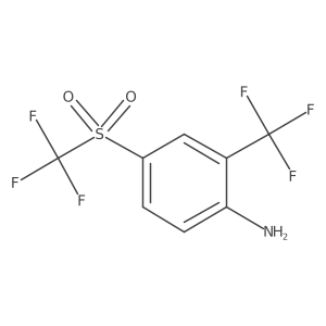 2-(Trifluoromethyl)-4-(trifluoromethylsulfonyl)aniline Structure