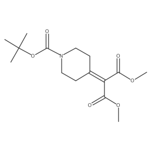 Dimethyl 2-[1-[(2-methylpropan-2-yl)oxycarbonyl]piperidin-4-ylidene]propanedioate Structure