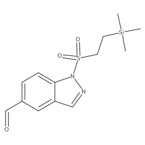 1-[[2-(Trimethylsilyl)ethyl]sulfonyl]-1h-indazole-5-carboxaldehyde结构式