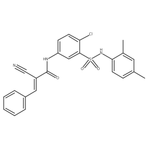 N-{4-chloro-3-[(2,4-dimethylphenyl)sulfamoyl]phenyl}-2-cyano-3-phenylprop-2-enamide结构式