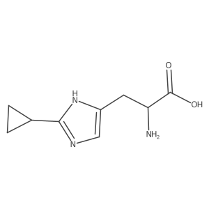 (S)-2-Amino-3-(2-cyclopropyl-1H-imidazol-4-yl)propanoic acid结构式