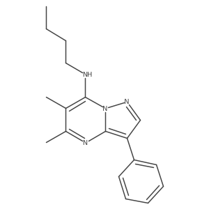 N-butyl-5,6-dimethyl-3-phenylpyrazolo[1,5-a]pyrimidin-7-amine结构式