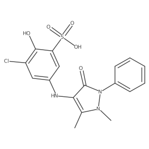 3-Chloro-5-[(2,3-dihydro-1,5-dimethyl-3-oxo-2-phenyl-1H-pyrazol-4-yl)amino]-2-hydroxybenzenesulfonic acid结构式