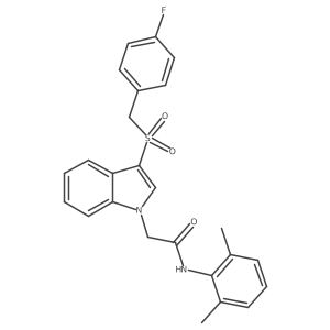 N-(2,6-dimethylphenyl)-2-(3-((4-fluorobenzyl)sulfonyl)-1H-indol-1-yl)acetamide结构式
