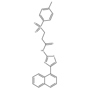 N-(4-(naphthalen-1-yl)thiazol-2-yl)-3-tosylpropanamide Structure