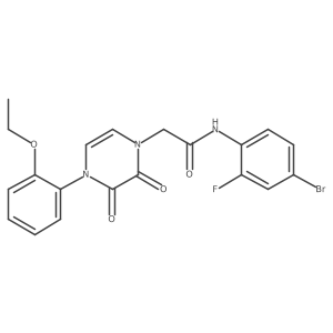 N-(4-bromo-2-fluorophenyl)-2-(4-(2-ethoxyphenyl)-2,3-dioxo-3,4-dihydropyrazin-1(2H)-yl)acetamide结构式