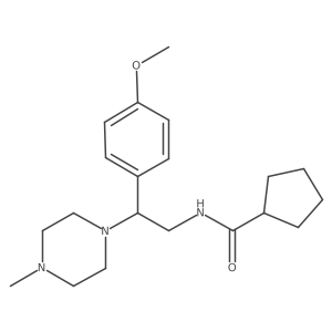 N-(2-(4-methoxyphenyl)-2-(4-methylpiperazin-1-yl)ethyl)cyclopentanecarboxamide Structure
