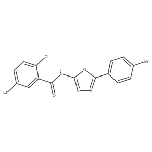 N-[5-(4-bromophenyl)-1,3,4-oxadiazol-2-yl]-2,5-dichlorobenzamide结构式