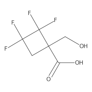 2,2,3,3-Tetrafluoro-1-(hydroxymethyl)cyclobutane-1-carboxylic acid Structure