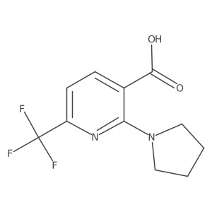 2-Pyrrolidin-1-yl-6-(trifluoromethyl)nicotinic acid Structure