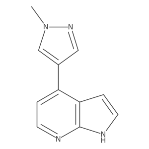 4-(1-methyl-1H-pyrazol-4-yl)-1H-pyrrolo[2,3-b]pyridine结构式