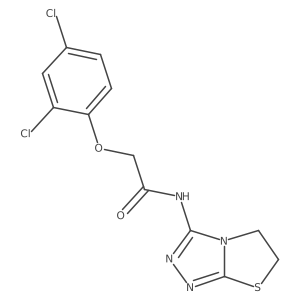 2-(2,4-dichlorophenoxy)-N-(5,6-dihydrothiazolo[2,3-c][1,2,4]triazol-3-yl)acetamide结构式