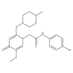 N-(4-bromophenyl)-2-{5-methoxy-2-[(4-methylpiperidin-1-yl)methyl]-4-oxo-1,4-dihydropyridin-1-yl}acetamide Structure