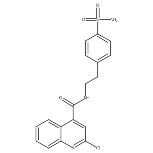 2-chloro-N-[2-(4-sulfamoylphenyl)ethyl]quinoline-4-carboxamide Structure