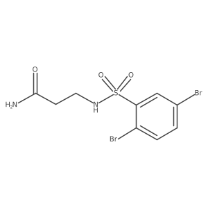 3-((2,5-Dibromophenyl)sulfonamido)propanamide Structure
