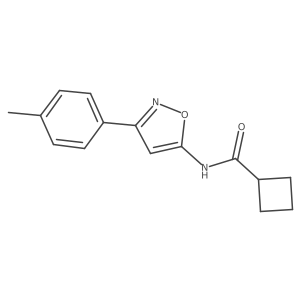 N-[3-(4-methylphenyl)-1,2-oxazol-5-yl]cyclobutanecarboxamide Structure