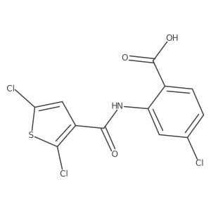 4-Chloro-2-{[(2,5-dichloro-3-thienyl)carbonyl]amino}benzoic acid Structure