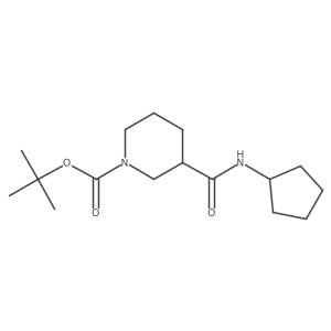 1,1-Dimethylethyl 3-[(cyclopentylamino)carbonyl]-1-piperidinecarboxylate结构式