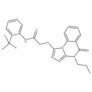 2-({5-oxo-4-propyl-4H,5H-[1,2,4]triazolo[4,3-a]quinazolin-1-yl}sulfanyl)-N-[2-(trifluoromethyl)phenyl]acetamide Structure